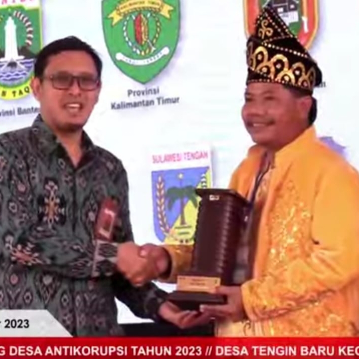 Penerimaan Penghargaan Desa Bumi Jaya Sebagai Desa Percontohan Anti Korupsi