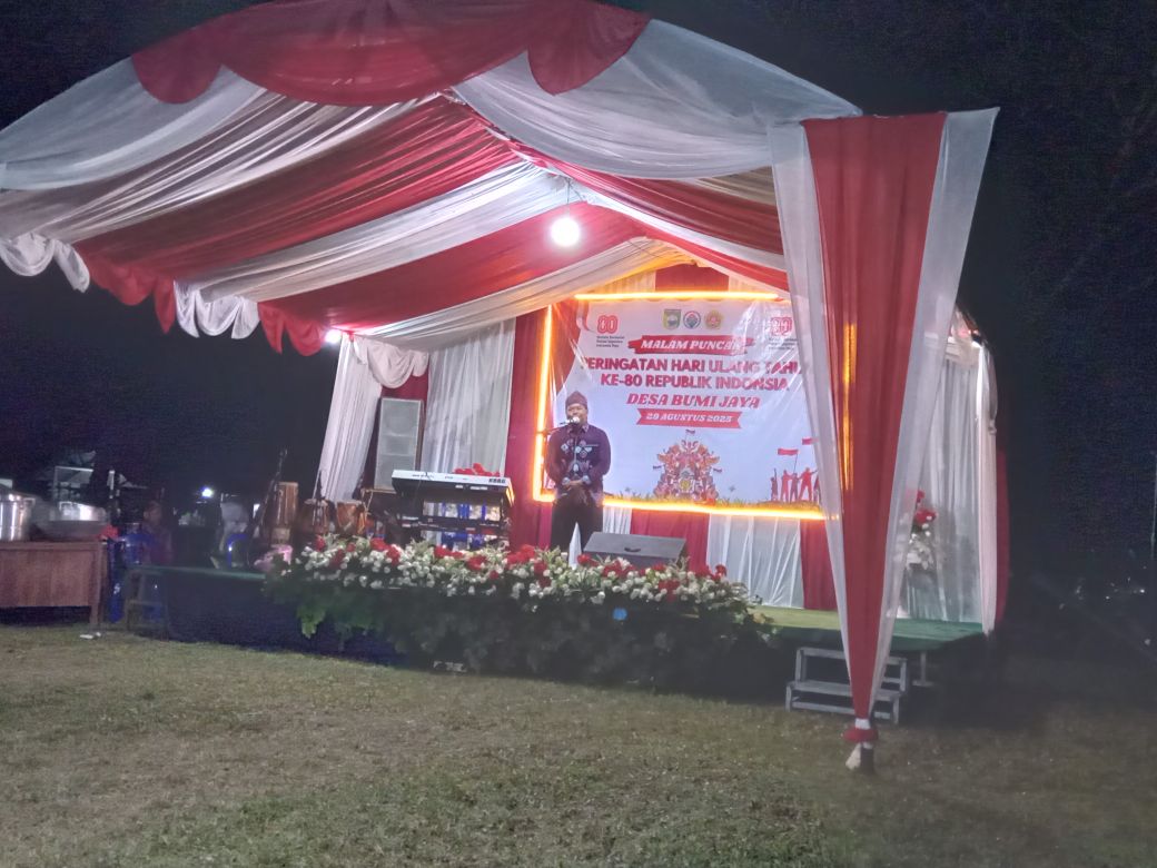 Malam puncah HUT RI Ke 80 Desa Bumijaya